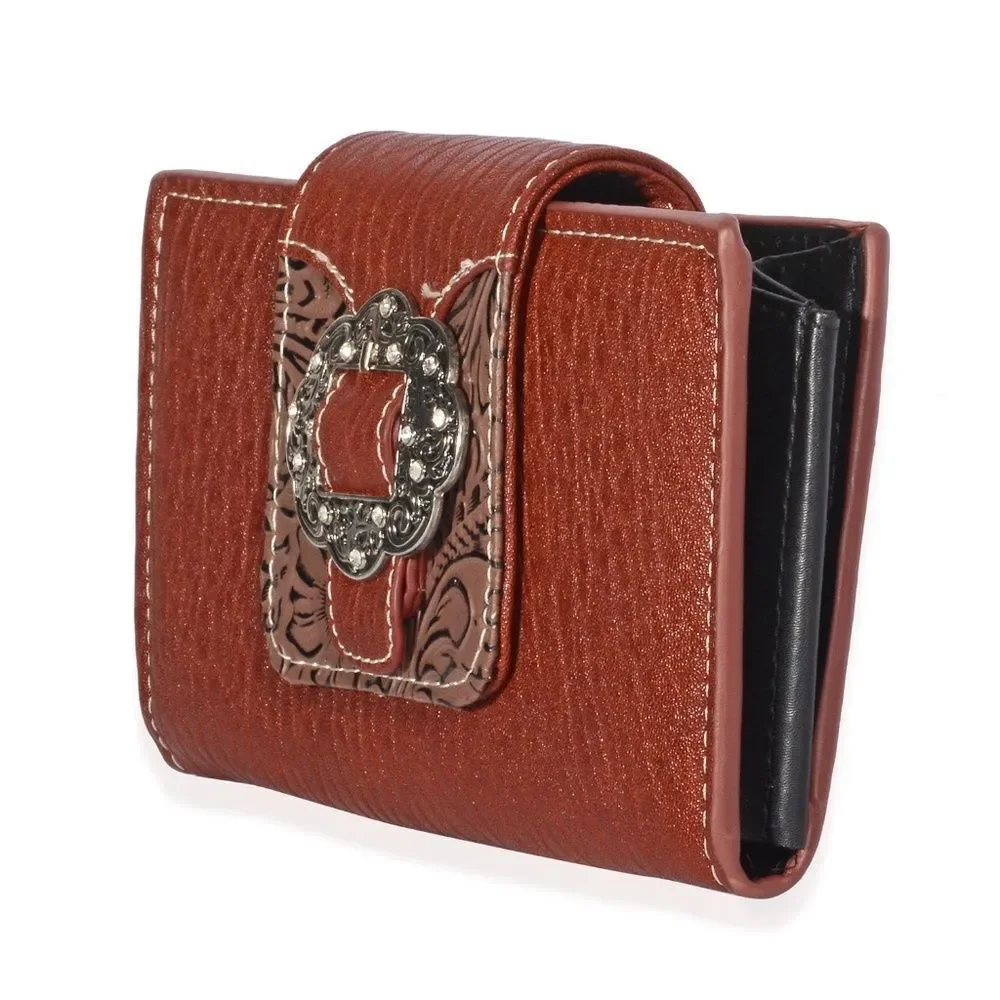 P&G COLLECTION Wallet Vegan Cognac and Brown
